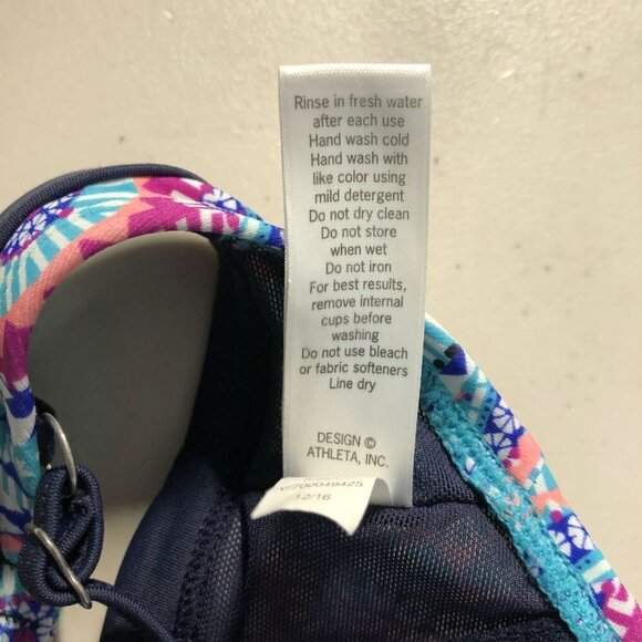 Athleta Bikini Top‎ Multicolored Print Size 32 B/C - Picture 8 of 9